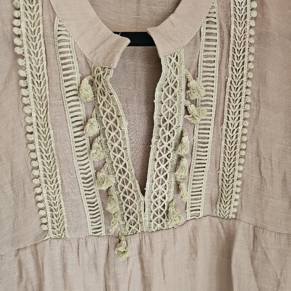 BOHO Tan Dress - Picture 4 of 7